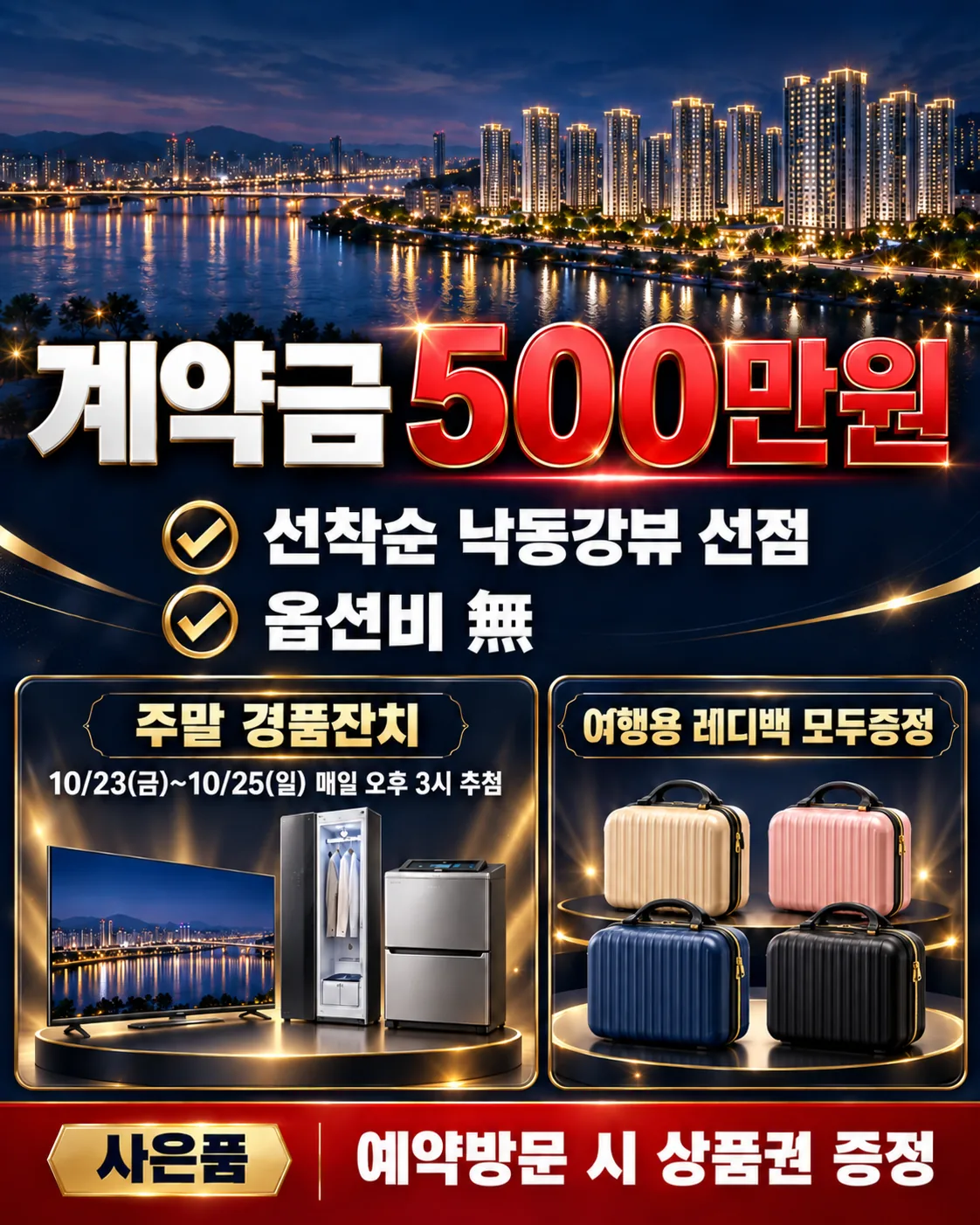 에코델타시티 금강펜테리움 에코리버 안내 팝업